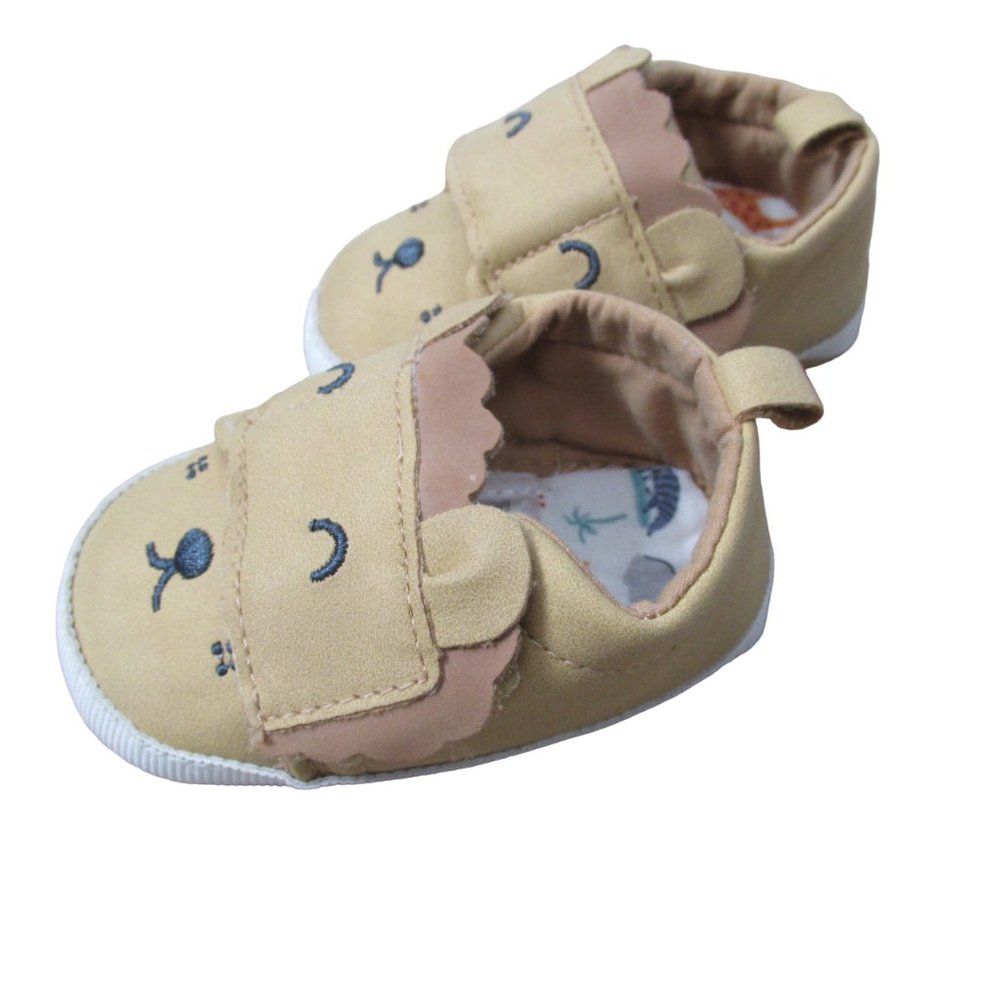 Carters Just‎ One You Sneaker Tennis Shoes Unisex 0-3M Tan Brown Pullover Straps